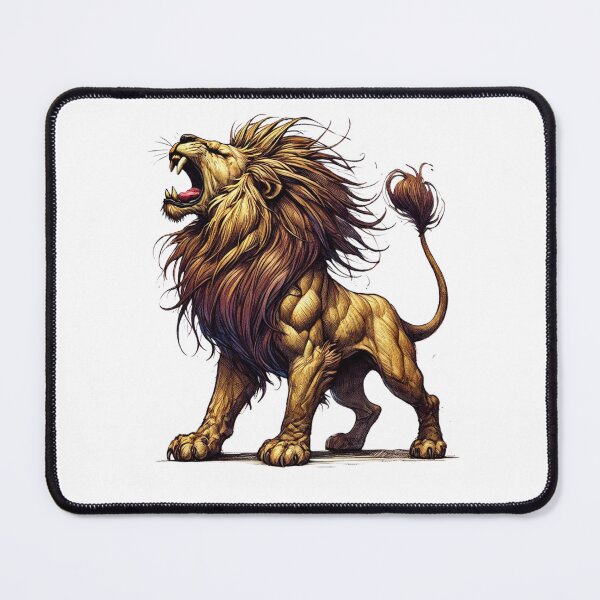 Item preview, Roaring Lion in Fierce Sketchy Cartoon Style designed and sold by takeng07.