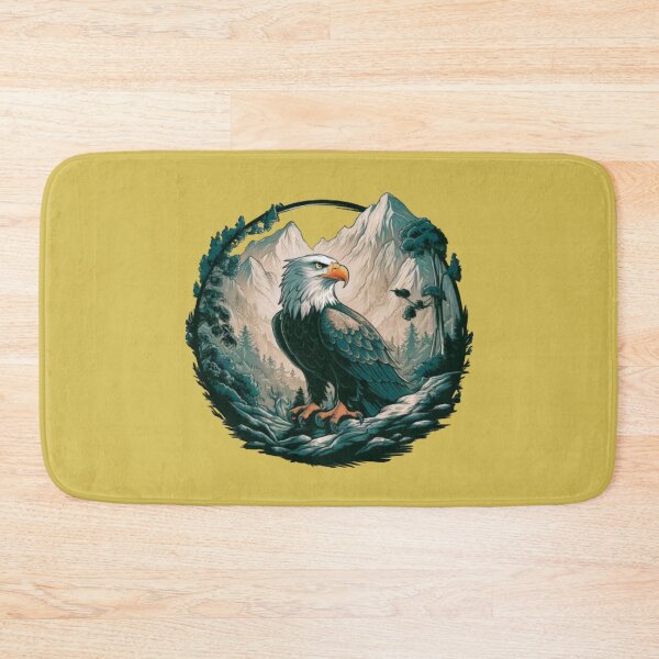 Item preview, An eagle surrounded by trees and mountains designed and sold by trendybutterfly.