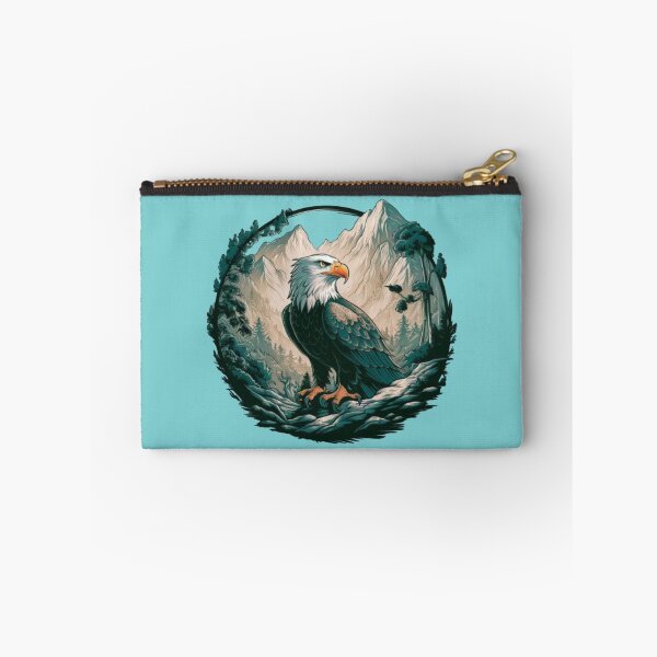 Item preview, An eagle surrounded by trees and mountains designed and sold by trendybutterfly.