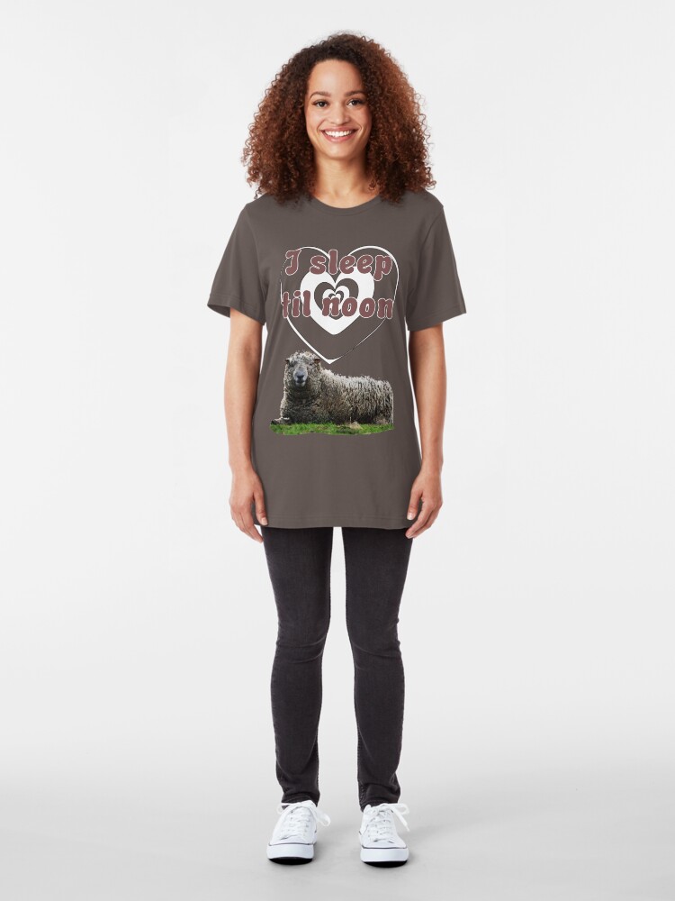 Alternate view of I Sleep Til Noon Slim Fit T-Shirt