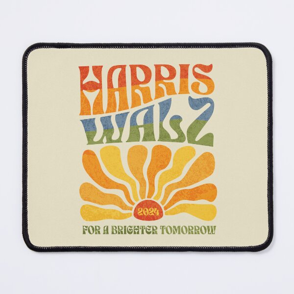 Item preview, Harris Walz 2024 Vintage Boho Groovy Retro Rainbow Kamala Harris 2024 designed and sold by PUFFYP.