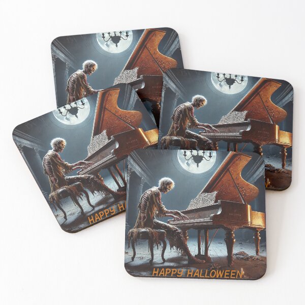 Item preview, Happy Halloween: The Zombie Pianist's Moonlit Serenade designed and sold by MySheetMusicArt.