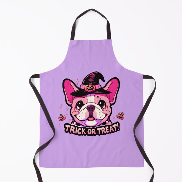 Item preview, Pink Frenchie saying trick or treat sticker and more designed and sold by CRandRRstickers.