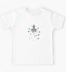 Spaceship Timeline - Galaxy Space Space Kids Tee