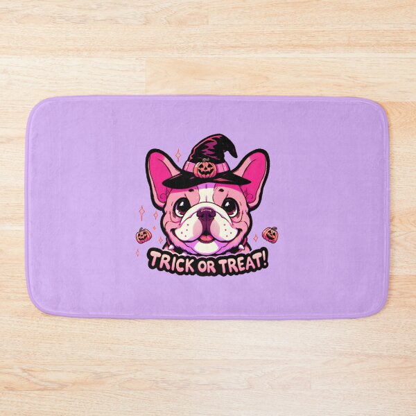 Item preview, Pink Frenchie saying trick or treat sticker and more designed and sold by CRandRRstickers.