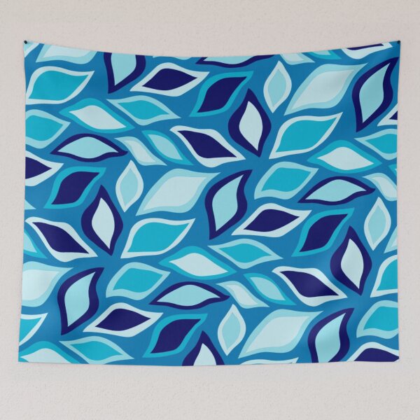 Item preview, LEAF PRINT, CLASSIC PATTERNS, SHADES OF BLUE designed and sold by larissa-myrie.