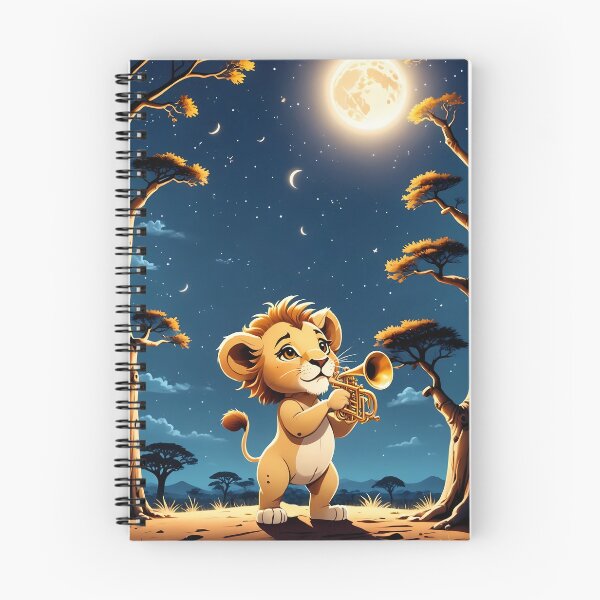 Item preview, Lion Cub Musician under the Moon designed and sold by Artbellachi.