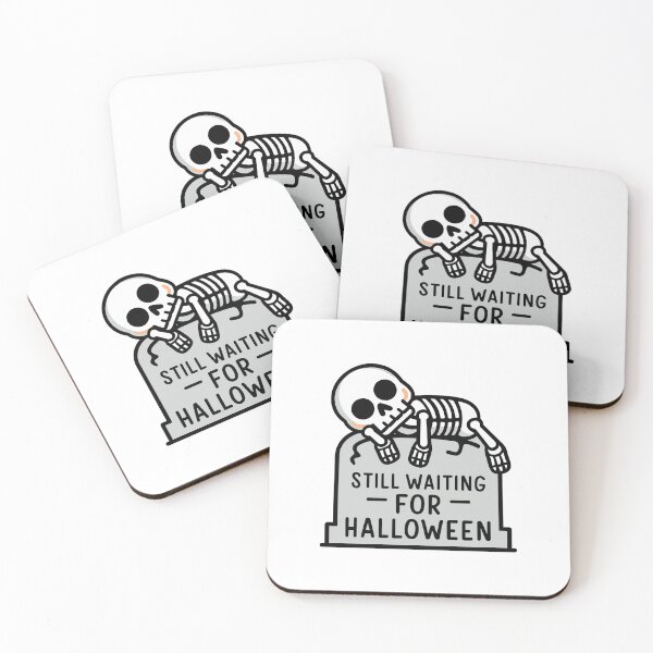 Item preview, Still Waiting for Halloween - Funny Skeleton Design designed and sold by markymaarty.