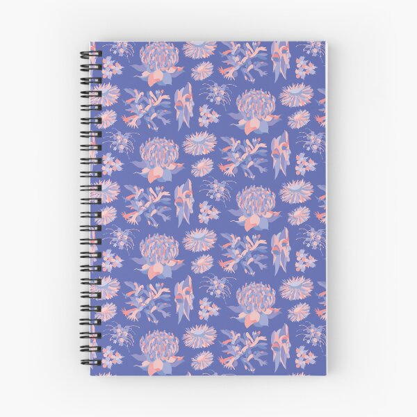 Item preview, Australian flowers pattern purple pink blue designed and sold by blueidesign.