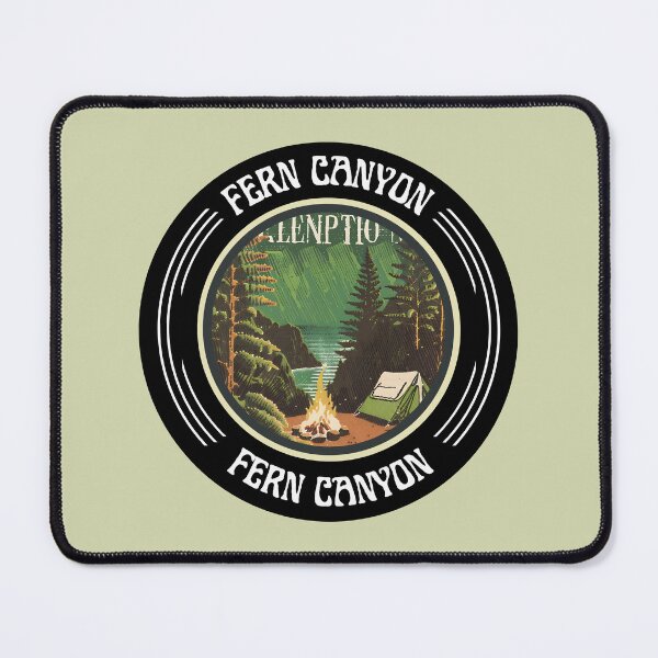 Item preview, Vintage Illustration of Fern Canyon Hike Canyoning Beautiful Camping designed and sold by FociCreate.
