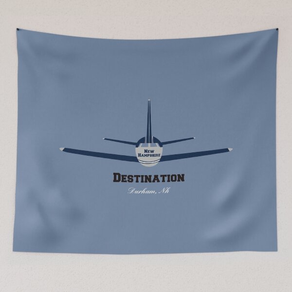 Item preview, Destination Durham New Hampshire NH Airplane Airport Logo  designed and sold by Lartheviking.