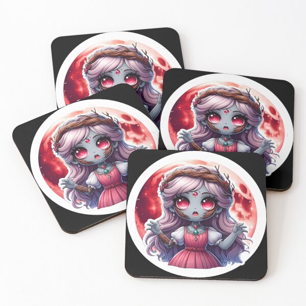 Item preview, Cute Zombie Doll: Mystical Aura Under a Luminous Red Moon designed and sold by Mechanical-Artt.