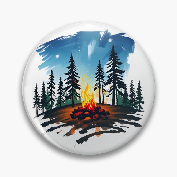 Artikelvorschau, Lagerfeuer in der Wildnis entworfen und verkauft von Quirkhive.