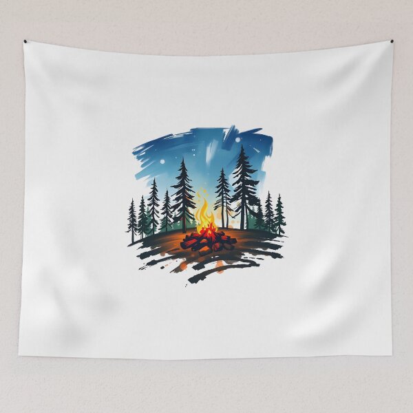 Item preview, Campfire in the Wilderness designed and sold by Quirkhive.