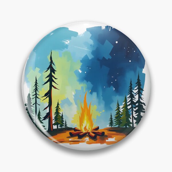 Artikelvorschau, Lagerfeuer in der Wildnis entworfen und verkauft von Quirkhive.