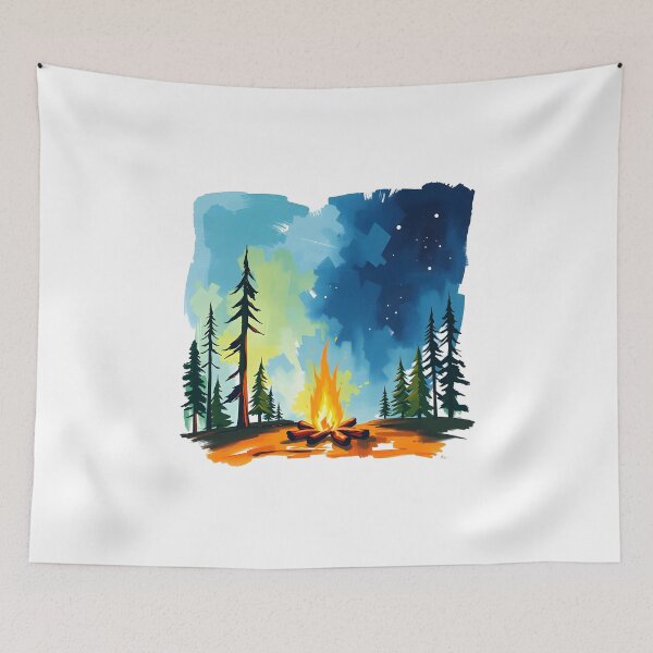Item preview, Campfire in the Wilderness designed and sold by Quirkhive.