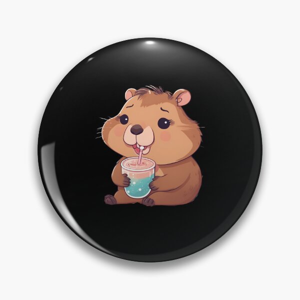 Item preview,  Cute bubble Tea Lover capybara designed and sold by Artistusha.