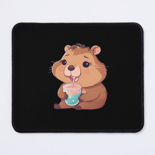 Item preview, Cute bubble Tea Lover capybara designed and sold by Artistusha.