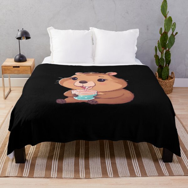 Item preview, Cute bubble Tea Lover capybara designed and sold by Artistusha.