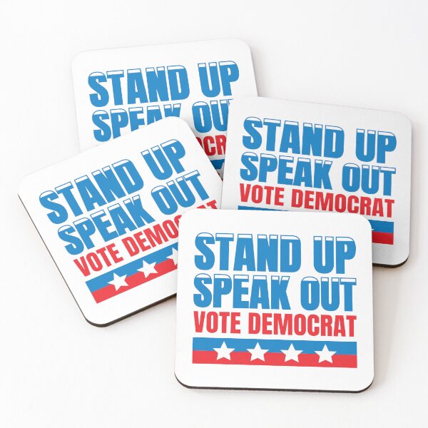 Item preview, Stand Up Speak Out  Vote Democrat T-shirt and sticker designed and sold by Billium Halder.