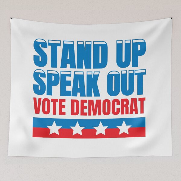 Item preview, Stand Up Speak Out  Vote Democrat T-shirt and sticker designed and sold by Billium Halder.