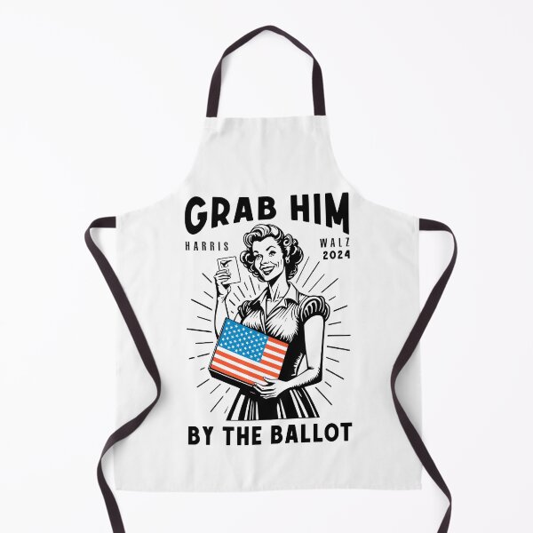 Item preview, Grab Him By The Ballot Harris Walz 2024 Vintage Ad USA Flag designed and sold by GrandeDuc.