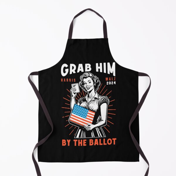 Item preview, Grab Him By The Ballot Harris Walz 2024 Vintage Ad USA Flag designed and sold by GrandeDuc.