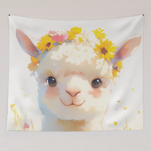 Item preview, The Flower Crowned Alpaca designed and sold by AshiraCreations.