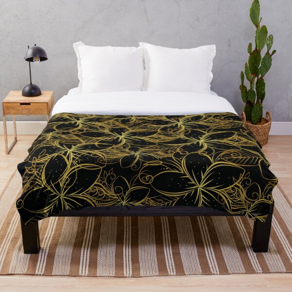 Item preview, Golden Frangipanis Black designed and sold by ppddesigns.