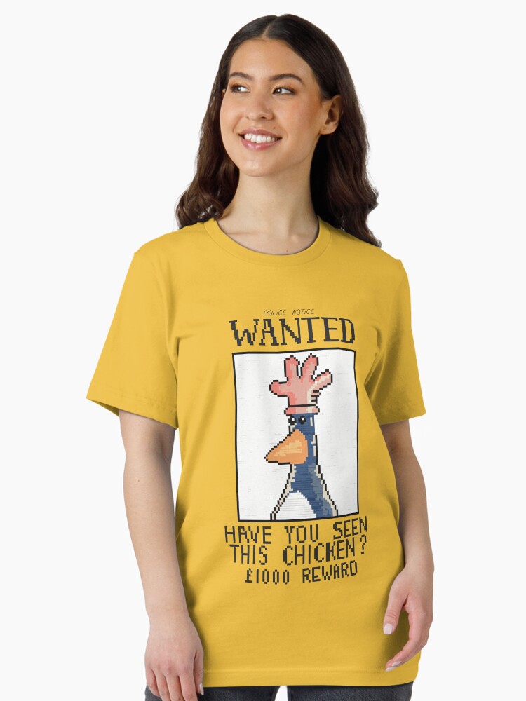 Thumbnail 1 of 7, Essential T-Shirt, Wanted Chicken 8 Bit designed and sold by Senaitaman.