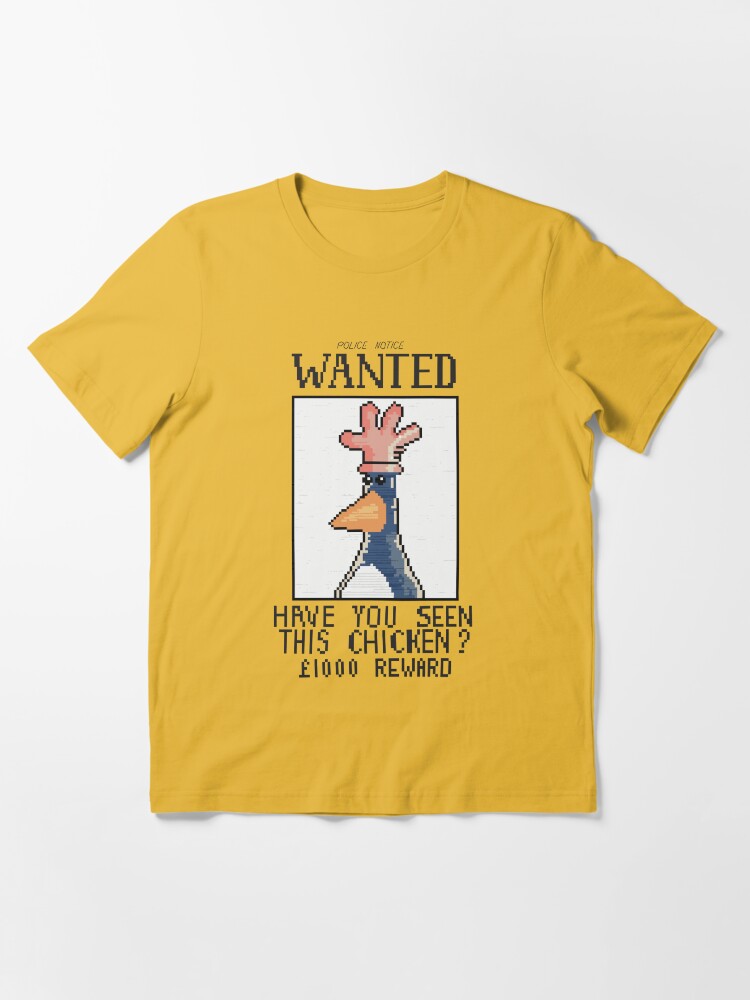 Thumbnail 3 of 7, Essential T-Shirt, Wanted Chicken 8 Bit designed and sold by Senaitaman.