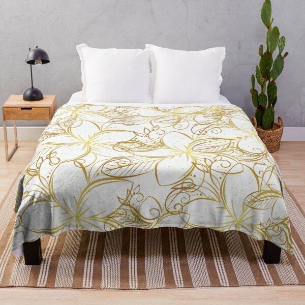 Item preview, Golden Frangipanis White designed and sold by ppddesigns.