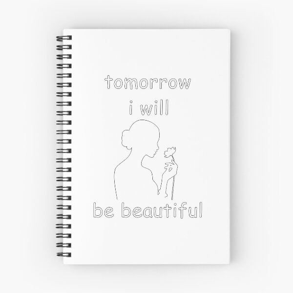 Item preview, tomorrow i will be beautiful, woman line art, cute woman. designed and sold by stylegoose.