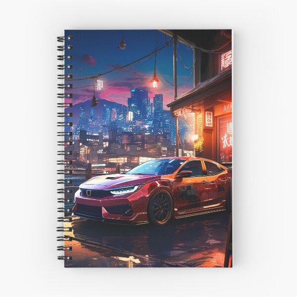 Item preview, City Shadows Japanese Hot Hatch At Twilight designed and sold by RevUpDesign.