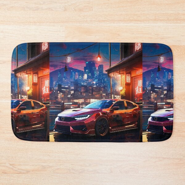 Item preview, City Shadows Japanese Hot Hatch At Twilight designed and sold by RevUpDesign.