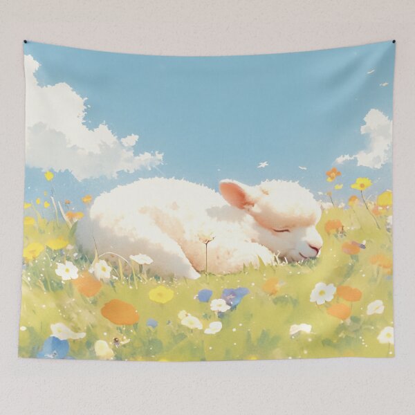 Item preview, Alpaca Sleeping Meadow designed and sold by AshiraCreations.