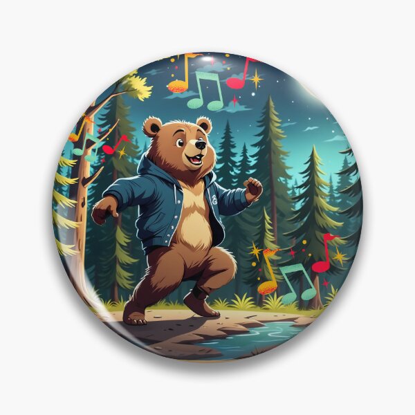 Item preview, Brown bear dancing in the forest designed and sold by Artbellachi.