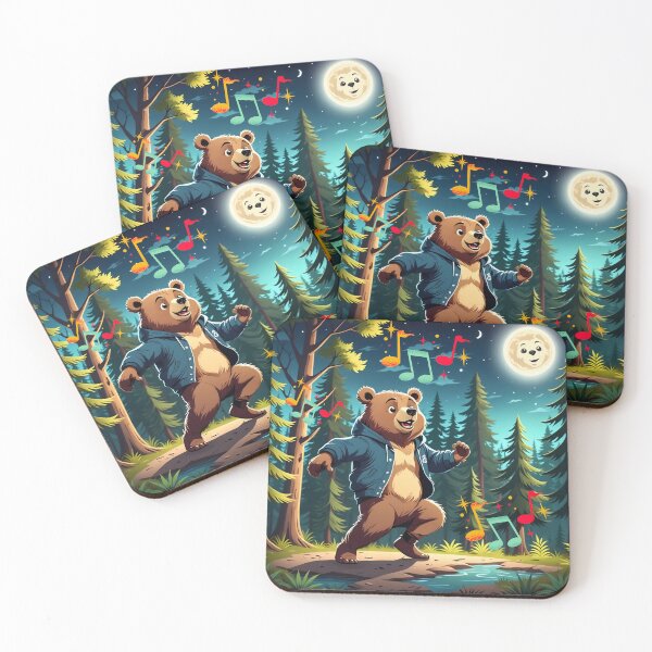 Item preview, Brown bear dancing in the forest designed and sold by Artbellachi.