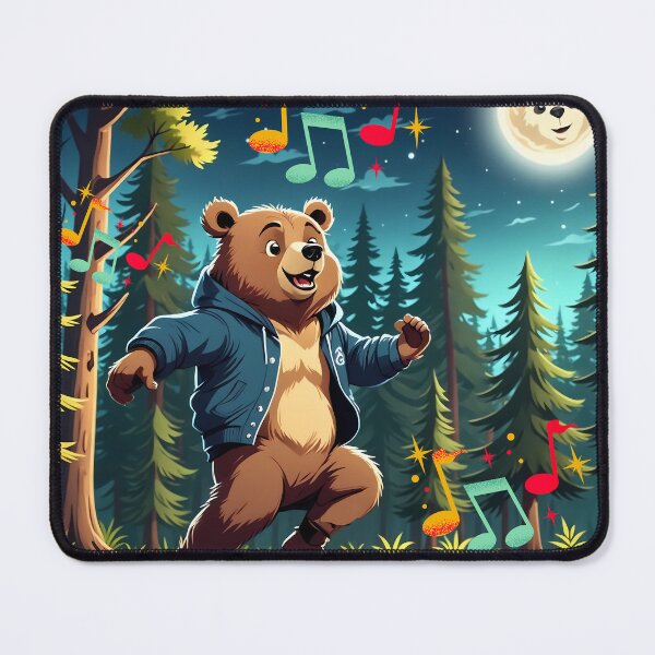 Item preview, Brown bear dancing in the forest designed and sold by Artbellachi.