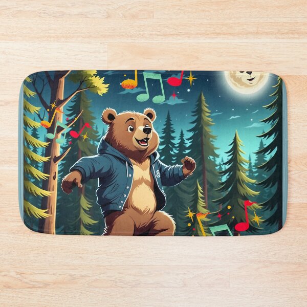 Item preview, Brown bear dancing in the forest designed and sold by Artbellachi.