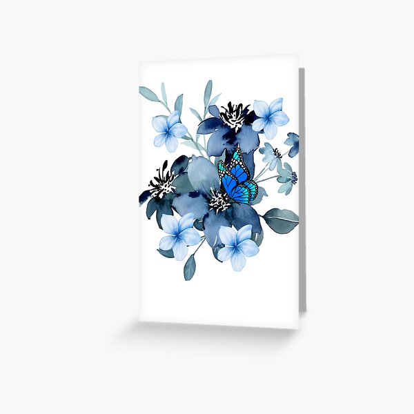 Item preview, Blue floral Design Butterfly designed and sold by HeavensTeeArt.