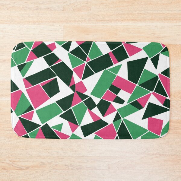 Item preview, Geodesic Geometric Abstract Art 11 Pink Green designed and sold by taiche.