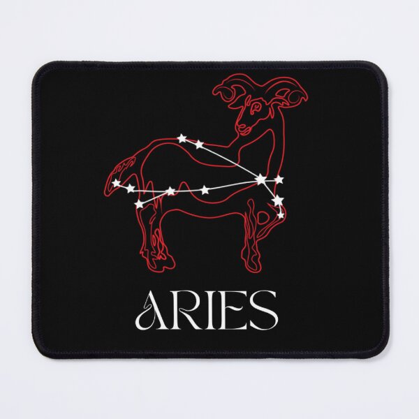 Item preview, Aries Zodiac Wall Art: Bold Ram Sign with Aries Word - Digital Astrology Decor designed and sold by angelyara.