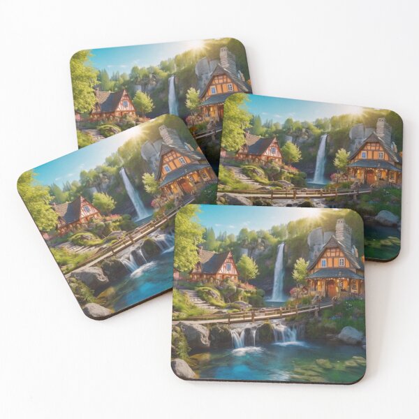 Item preview, Fairy Falls Village designed and sold by BlareBlare.