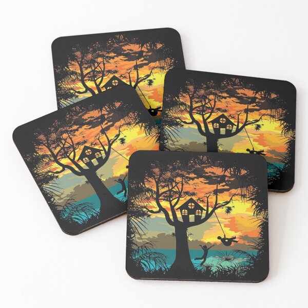 Aperçu de l'œuvre Balançoire Silhouette Coucher de Soleil créée et vendue par zomboy.