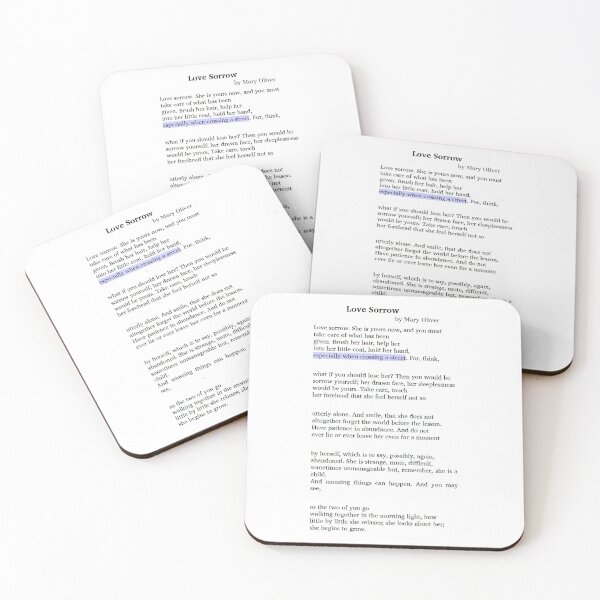 Item preview, Love Sorrow by Mary Oliver designed and sold by PeacefulHShop.