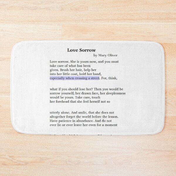 Item preview, Love Sorrow by Mary Oliver designed and sold by PeacefulHShop.