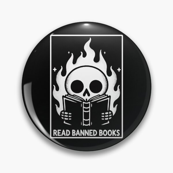 Item preview, Read Banned Books Monochromatic Skeleton designed and sold by TomFrontierArt.