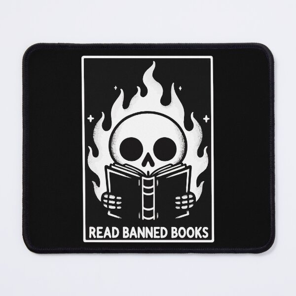 Item preview, Read Banned Books Monochromatic Skeleton designed and sold by TomFrontierArt.