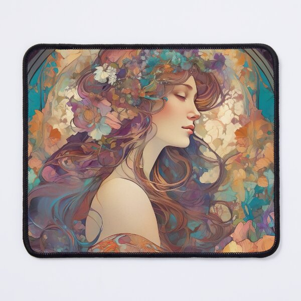 Item preview, Vintage Alphonse Mucha Floral Illustration designed and sold by Tamas Das.